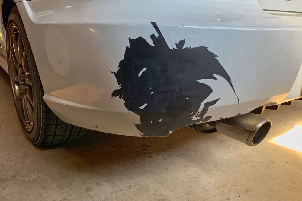 バンパー塗装剥がれ