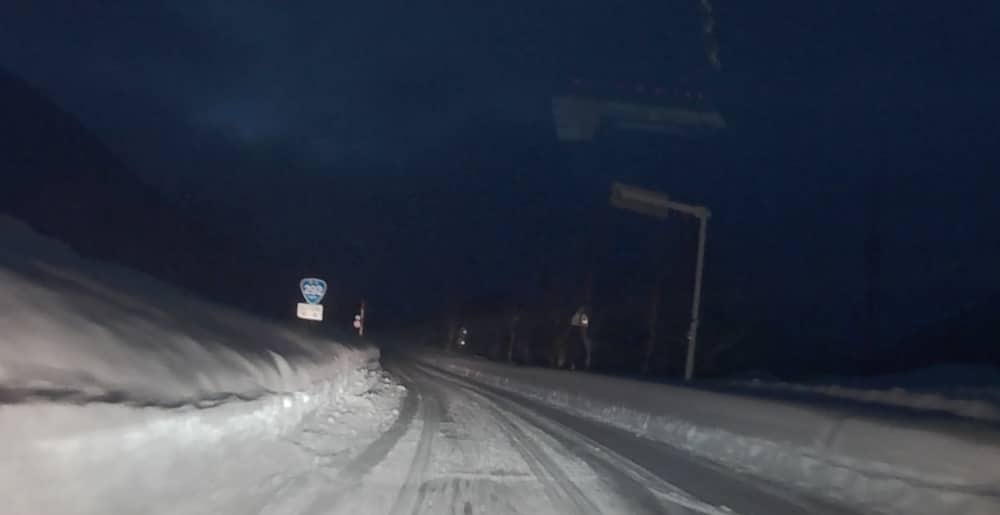 冬の国道292号線 夜